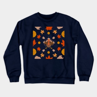 Autumn Fall Thanksgiving Gift Of Turkey Time Crewneck Sweatshirt